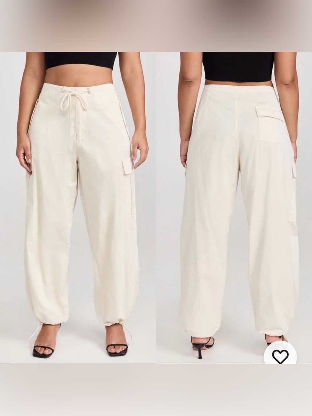 NWT Good American Women’s Parachute Pants Size Small Oversized